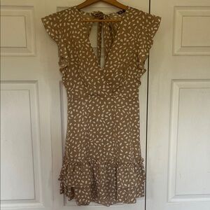 Tie back ruffle mini dress